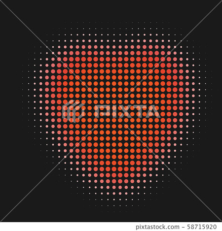 Valentine Heart Halftone Vector Illustration 58715920