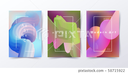 Colorful fluid backgrounds. Abstract liquid shapes. Vector image for your design Colorful fluid backgrounds. Abstract liquid shapes. Vector image for your design 58715922