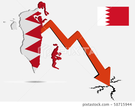 Bahrain economic crisis concept Vector Bahrain economic crisis concept Vector 58715944