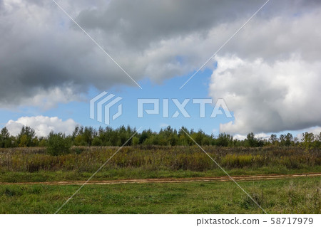 Storm clouds in the sky. Clearance in the clouds 58717979