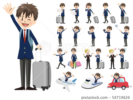 Travel male student set 58719826