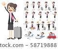 Travel, office worker, female 58719888