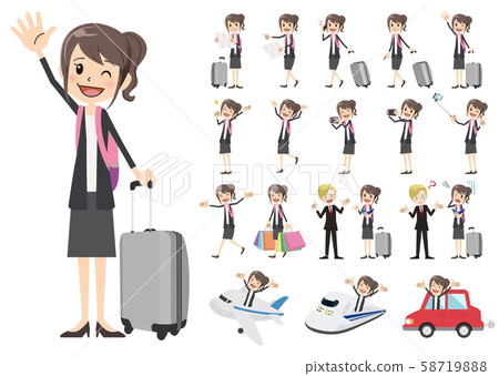 旅行上班族女性 旅行上班族女性 58719888