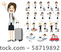 Travel, office worker, female 58719892