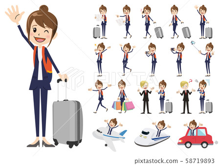 Travel, office worker, female 58719893