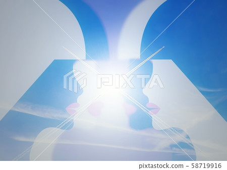 Abstract woman profile silhouette 58719916