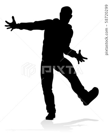 Street Dance Dancer Silhouette Street Dance Dancer Silhouette 58720299