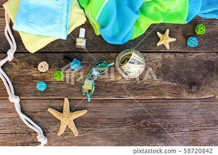 Women's summer clothes and accessories on old 58720842