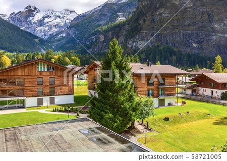 House in Kandersteg, mountains, Switzerland 58721005