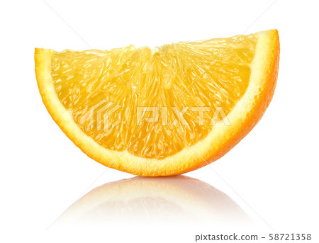 Fresh Orange slice isolated on white Fresh Orange slice isolated on white 58721358