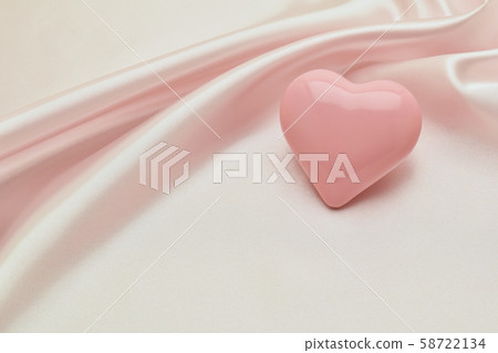絲綢，布料，懸垂布，綢緞，愛，愛，心形圖案， 58722134