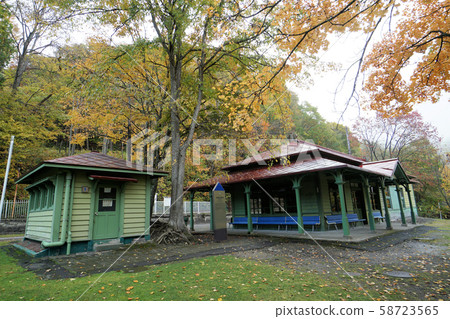 Former station building of Kamuikotan Station in Hokkaido 58723565