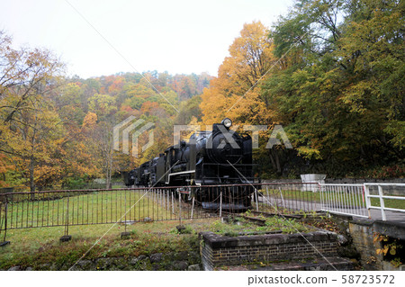 Hokkaido's Kamuikotan SL and autumnal scenery 58723572