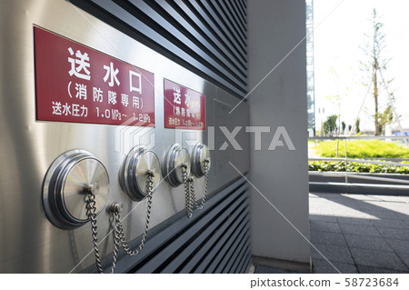 Fire extinguishing facility · Water inlet 58723684