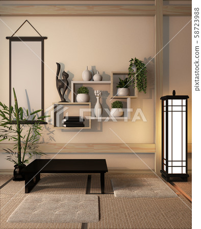Ryokan room design very japanese style.3D 58723988