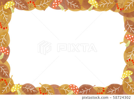 Leaf, leaf, fallen leaves, dead leaves, mushroom frame Leaf, leaf, fallen leaves, dead leaves, mushroom frame 58724302