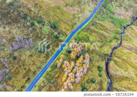 Aerial view from Glengesh Pass by Ardara, Donegal, Ireland 58726104