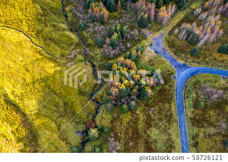Aerial view from Glengesh Pass by Ardara, Donegal, Ireland 58726121