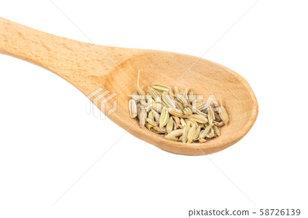 Dry fennel in spoon Dry fennel in spoon 58726139