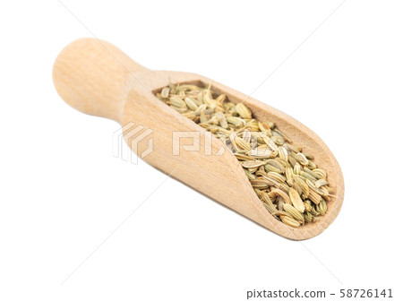 Dry fennel in scoop Dry fennel in scoop 58726141