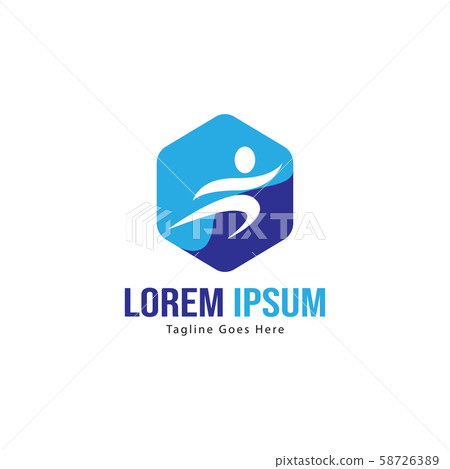 Athletic logo template design. Minimalist Athletic Athletic logo template design. Minimalist Athletic 58726389