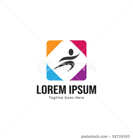 Athletic logo template design. Minimalist Athletic Athletic logo template design. Minimalist Athletic 58726393