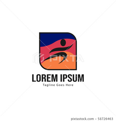 Athletic logo template design. Minimalist Athletic Athletic logo template design. Minimalist Athletic 58726463
