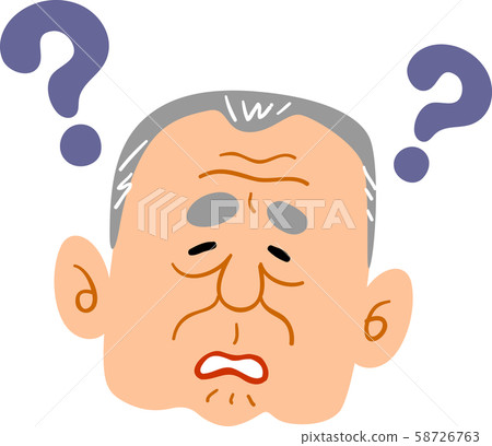 老年癡呆症的人的臉 58726763