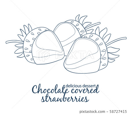 Chocolate covered strawberries icon isolated on white background Chocolate covered strawberries icon isolated on white background 58727415