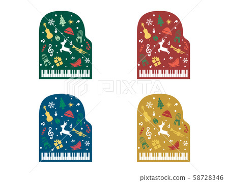 Christmas and colorful piano Christmas and colorful piano 58728346