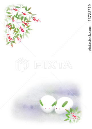 [卡通]男人，雪兔 58728719