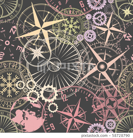 Dark seamless disegn elements background 58728790