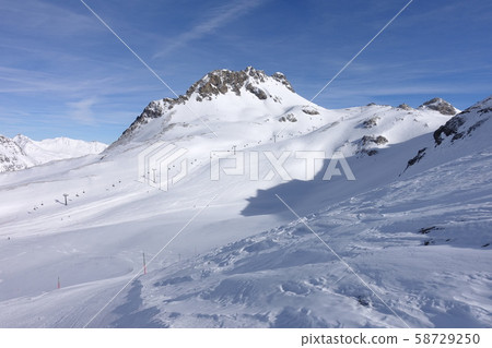 St. Moritz, a ski resort in Switzerland in winter 58729250