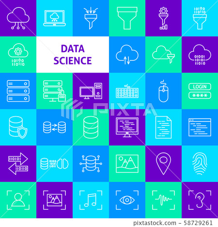 Data Science Line Icons 58729261