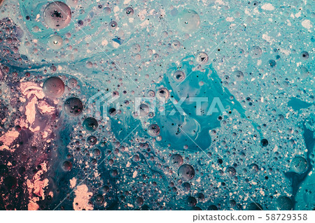 abstract art blue paint mixture bubbled surface abstract art blue paint mixture bubbled surface 58729358