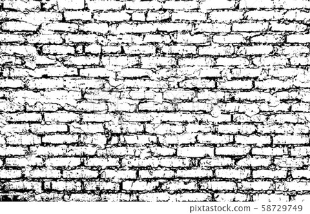 Vector illustration of rough brick wall 58729749