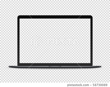 Modern premium laptop vector mockup on dark 58730089