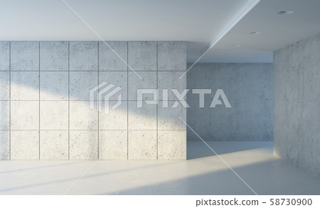blank concrete space interior, 3d rendering blank concrete space interior, 3d rendering 58730900