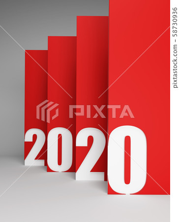 2020 Happy new year creative design background or 2020 Happy new year creative design background or 58730936