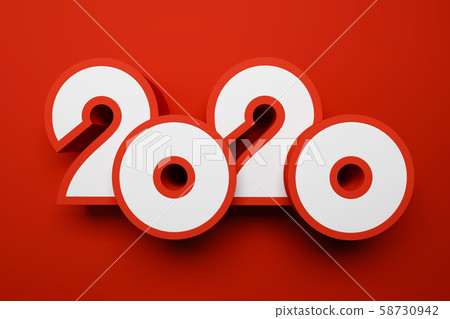2020 Happy new year creative design background or 2020 Happy new year creative design background or 58730942