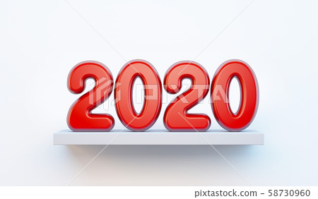 2020 Happy new year creative design background or 58730960