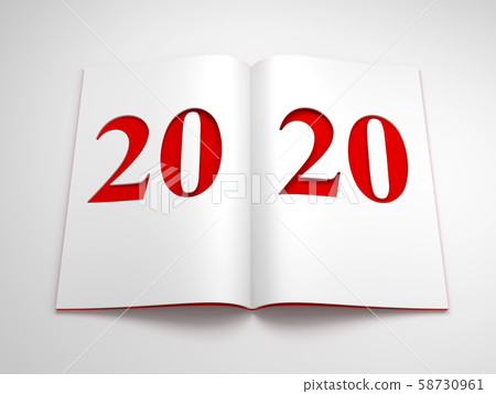 2020 Happy new year creative design background or 2020 Happy new year creative design background or 58730961