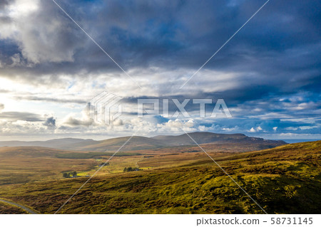 Aerial view from Glengesh Pass by Ardara, Donegal, Ireland 58731145
