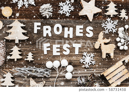 Wooden Decoration, Frohes Fest Means Merry 58731438