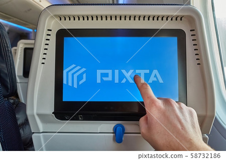 Plane infotainment screen 58732186