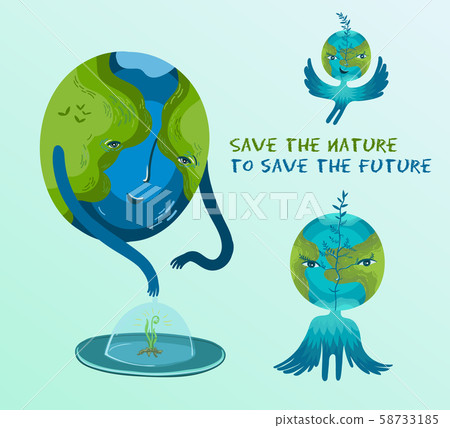 Vector illustration about the conservation of 58733185