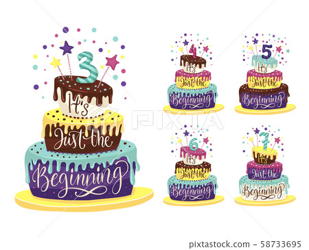 Birthday Anniversary vector set. Birthday Anniversary vector set. 58733695
