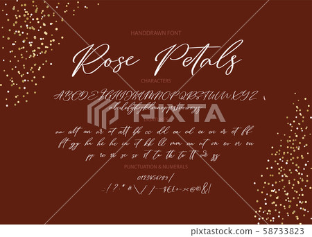 Hand drawn vector font. Hand drawn vector font. 58733823