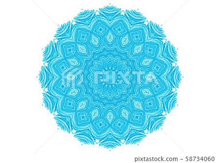 Abstract turquoise round pattern 58734060