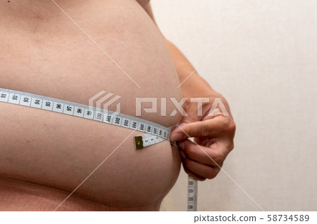 Fat Asian Man with Belly 58734589